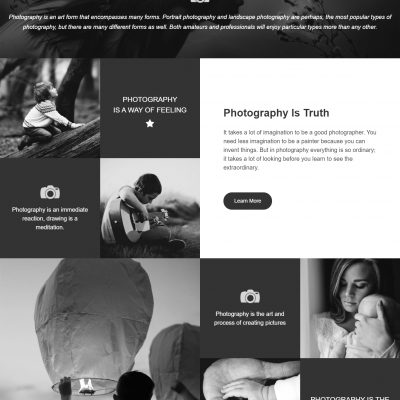 Blog Photographer WordPress Base Theme